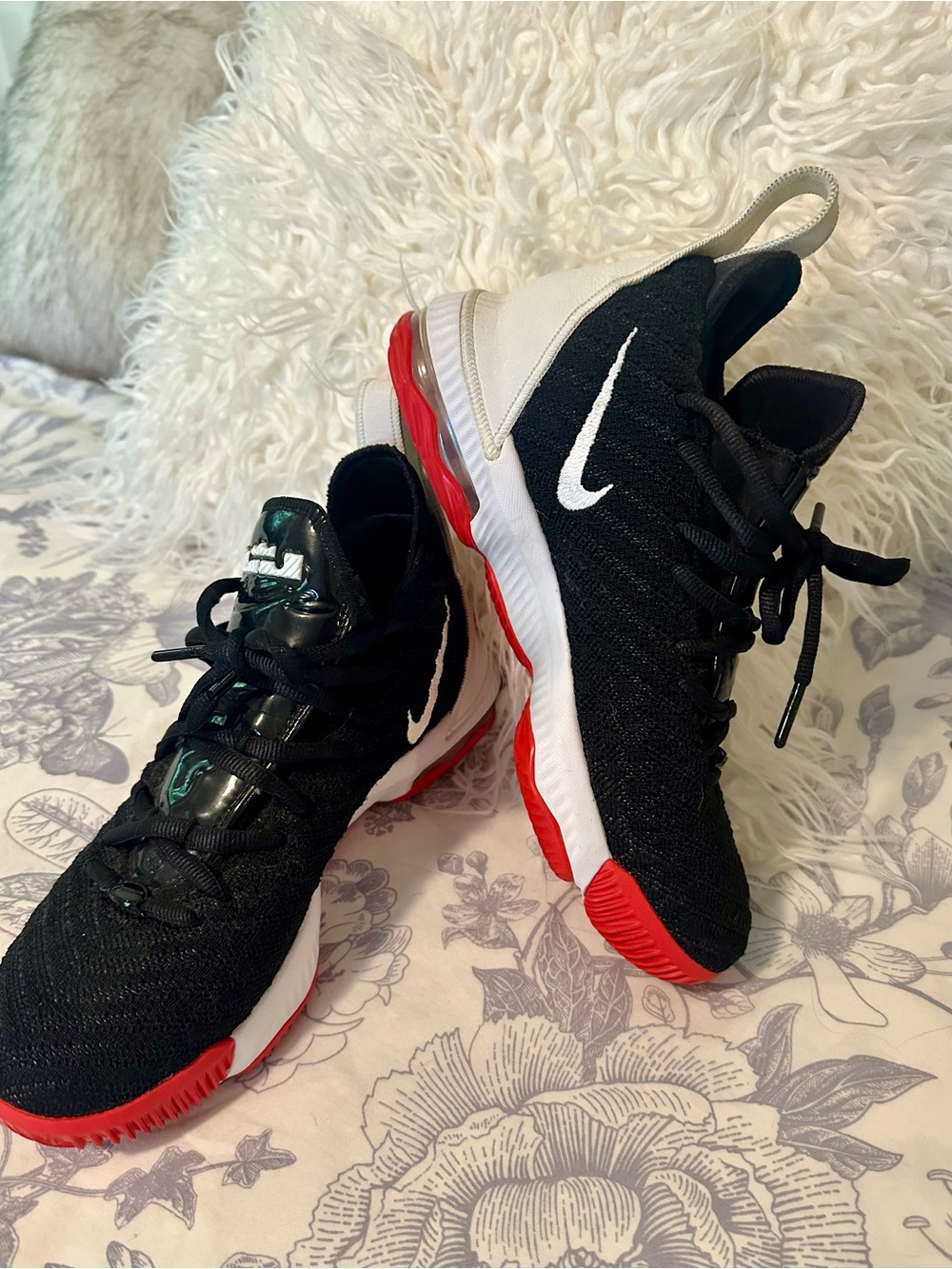 Nike LeBron Black/White/Red Performance Shoes